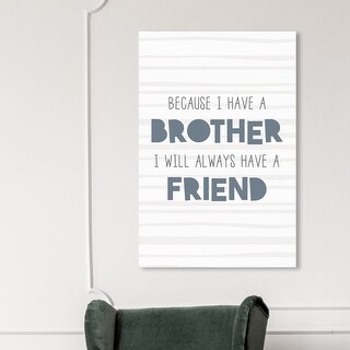 Oliver Gal 'Brother and Friend' Typography and Quotes Wall Art Canvas ...