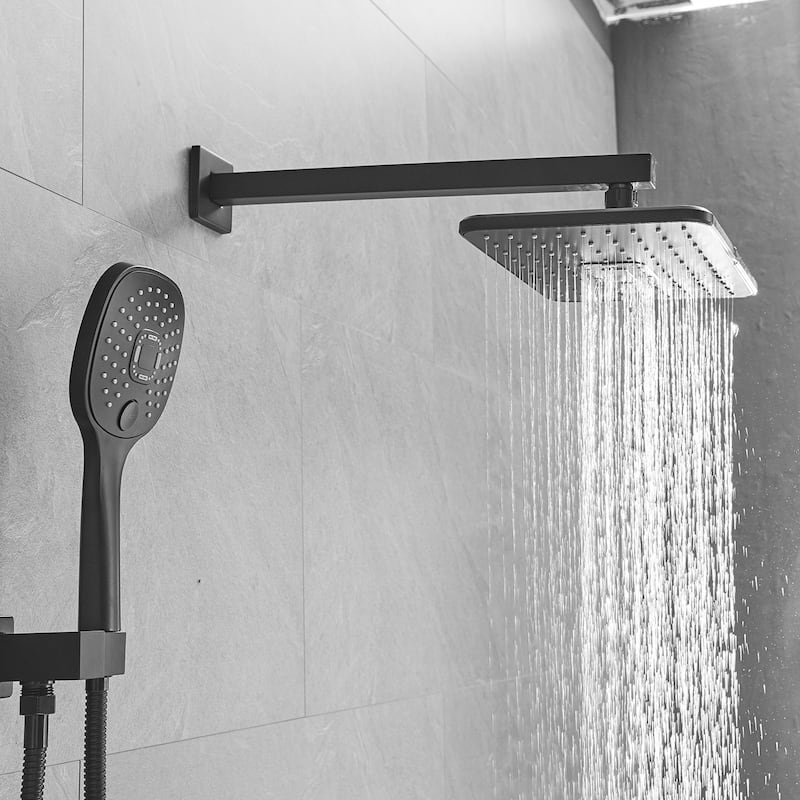 WIZ Single Handle Wall Mount Shower Head with Hand Shower Faucet