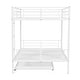 preview thumbnail 6 of 13, Full Over Full Metal Bunk Bed with Trundle, White