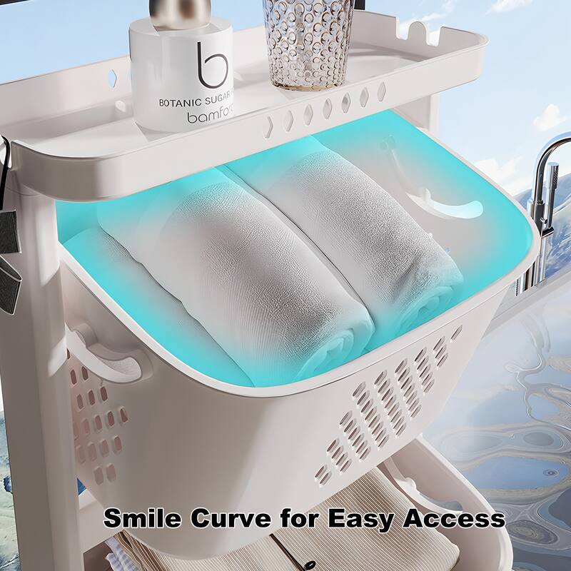 4-Tier Removable Laundry Storage Organizer with Wheels
