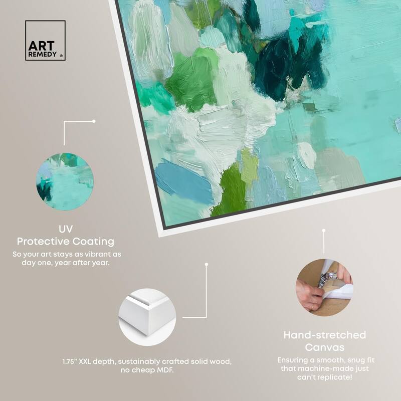 Alista Green Blues Canvas by Art Remedy