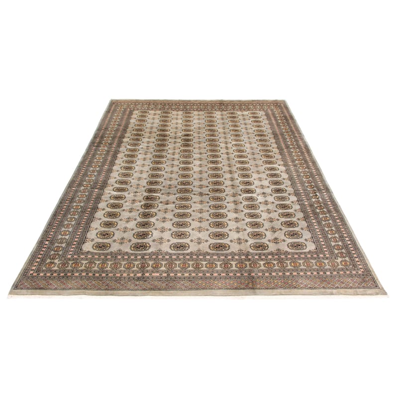 Finest Peshawar Bokhara Grey Rug 8'11" x 12'3" - 8'11 x 12'3