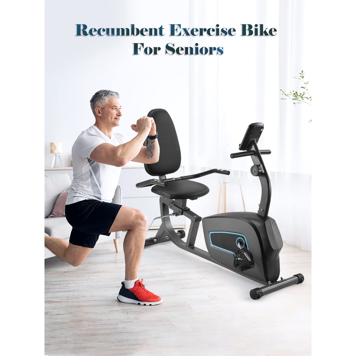 Recumbent Exercise Bike for Home Stationary Bike 8 Levels Magnetic Exercise Bike Heart Rate Handle iPad Holde Exercise Bike On Sale Bed Bath Beyond 40334496