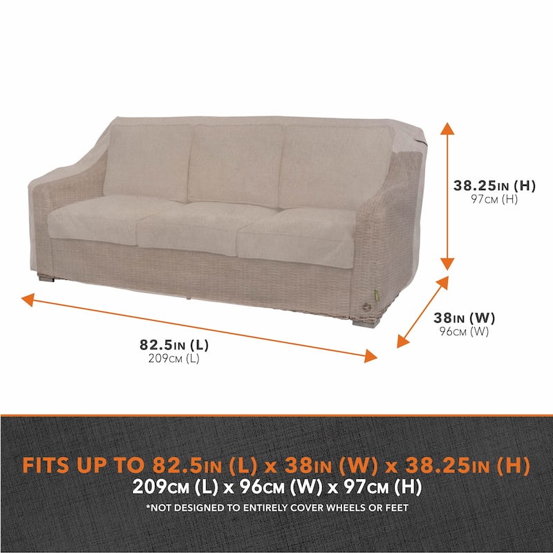 Modern Leisure® Garrison Patio Loveseat Cover, Waterproof, 82.5"L x 38"W x 38.25"H, Sandstone