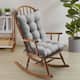 Sweet Home Collection Rocking Chair Cushion Set - Silver