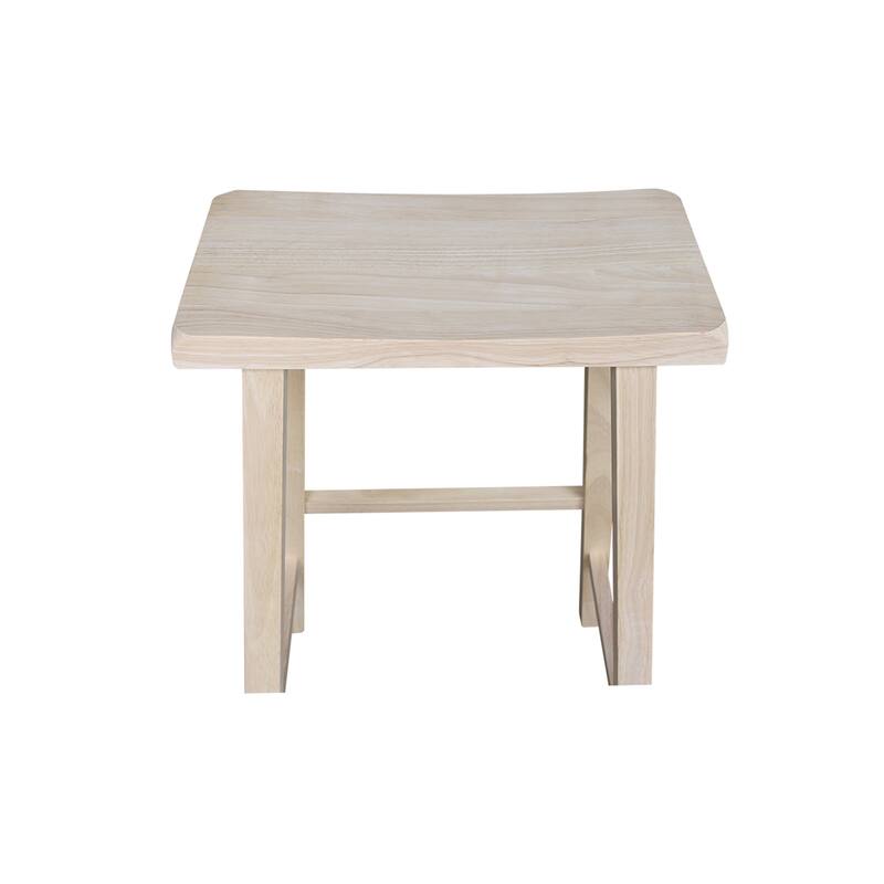 International Concepts Solid Wood Saddle Seat Dining Stool