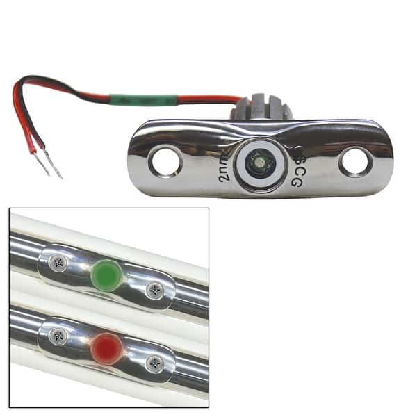 TACO Rub Rail Mounted LED Navigation Light Set Port & Starboard Included Plug NOT Included