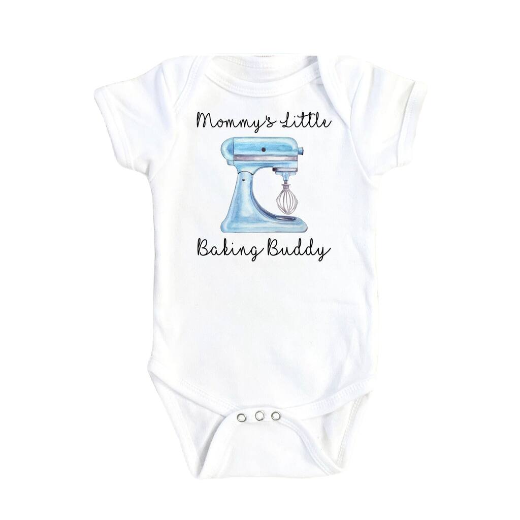 Baking Blue Mixer - Baby Boy Girl Clothes Infant Bodysuit Funny Cute Newborn