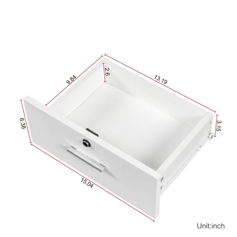 GDF Studio - Sandra Modern 66.93" Tall Hair Desk with Multi-Layer Storage and 2 Drawers