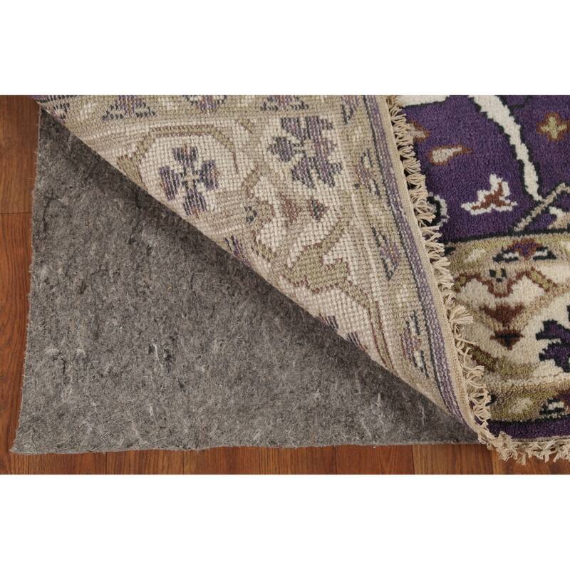 Hand Knotted Oriental 100% Wool Carpet Transitional All-Over Purples Oushak Area Rug - 6' 0'' X 4' 2''