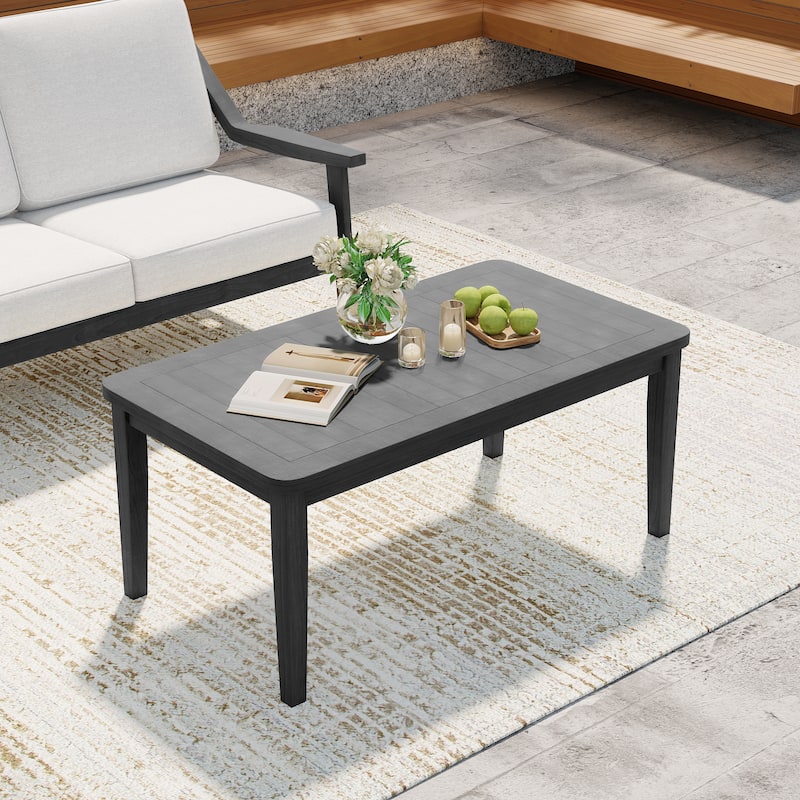 Teak Outdoor Patio Coffee Table - Brown