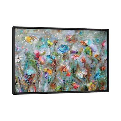 iCanvas "Flowers By Dawn" by Studio Paint-Ing Framed Canvas Print
