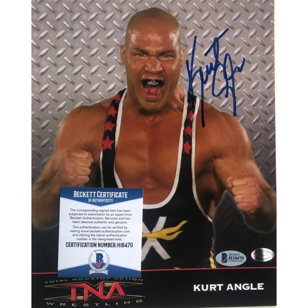 Kurt Angle Signed Wrestling 8x10 Wwe Tna Photo Bas Overstock 29964996 Wrestling father / son list. overstock com