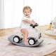 preview thumbnail 1 of 7, 3-in-1 Rocking Horse and Sliding Car with Detachable Balance Board - 31” x 12.5” x 20” Grey-White