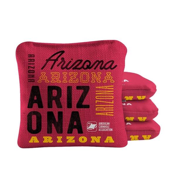 slide 2 of 4, Arizona Football Red Dual Sided Cornhole Bags