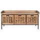 preview thumbnail 2 of 2, SAFAVIEH Isaac Oak Finish Entryway Wooden Storage Bench - 42.5" x 15.5" x 20"