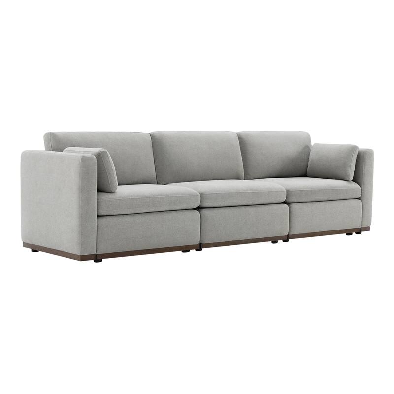 Donna Oversized Modular Sectional Fabric Sofa with Upgraded Wood Base
