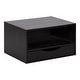 preview thumbnail 41 of 44, Kate and Laurel Hutton Floating Wall Shelf with Drawer - 12.5x10x7 Black