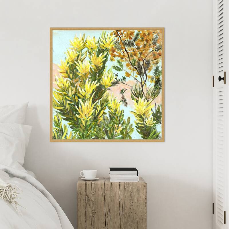 Licha 2 by Elan Studios Framed Canvas Wall Art Print - Sylvie Bright Gold