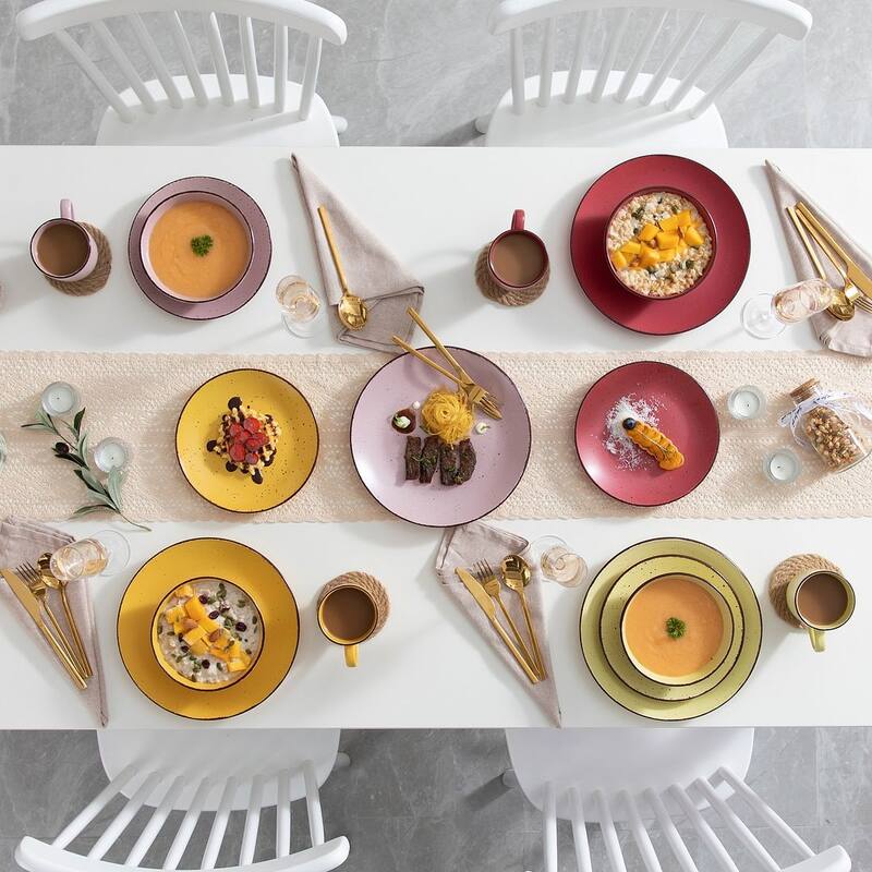 vancasso Moda 16Piece Matte Speckled Dinnerware Set, Service for 4