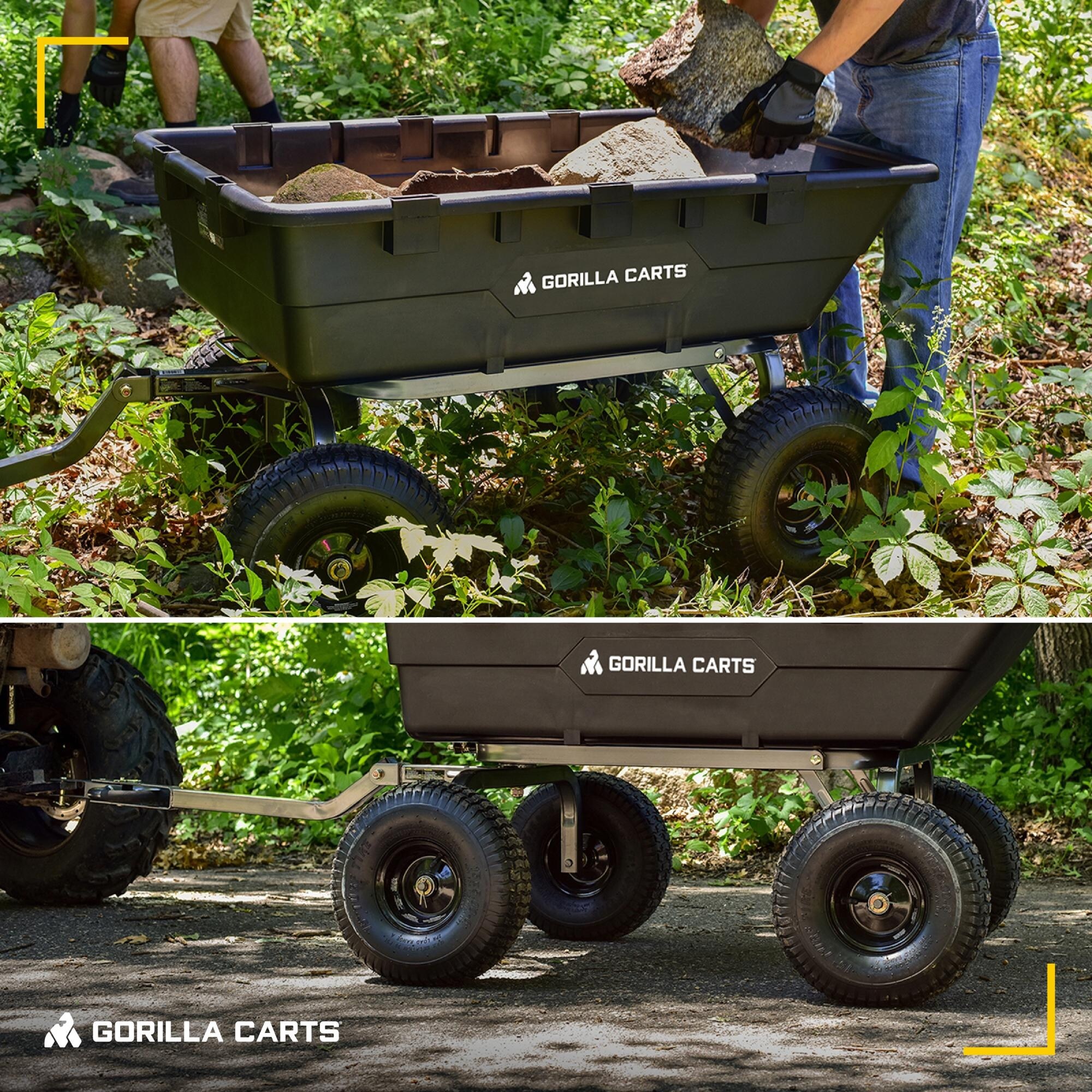 Gorilla Carts Heavy Duty Garden Poly Dump Cart