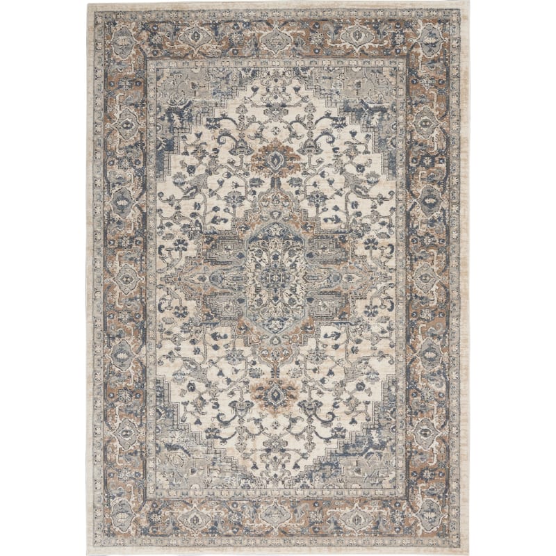 Nourison Quarry Indoor only Persian Area Rug. - 3' 9" x 5' 9" - Ivory/Grey