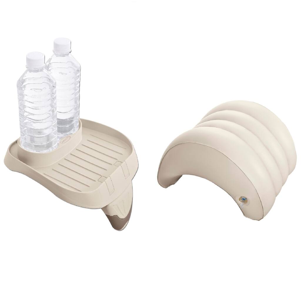 Intex Attachable Cup Holder & Refreshment Tray & Inflatable Headrest - 1