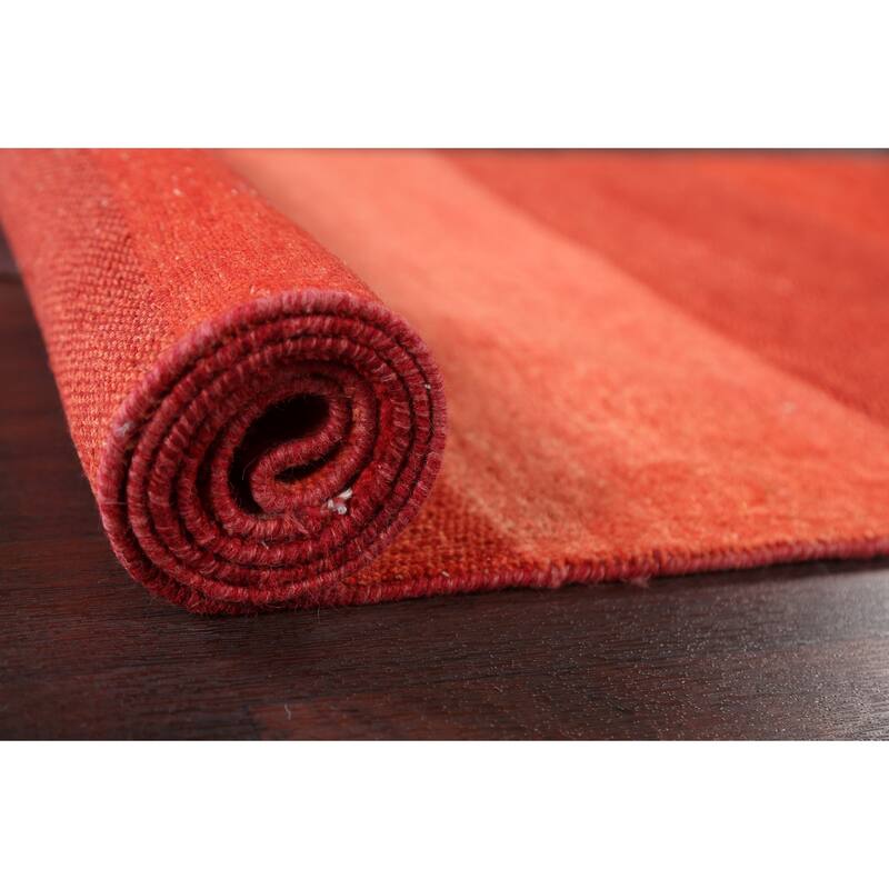 Modern Gabbeh Kashkoli Runner Rug Hand-knotted Oriental Wool Carpet - 2'7" x 9'6"