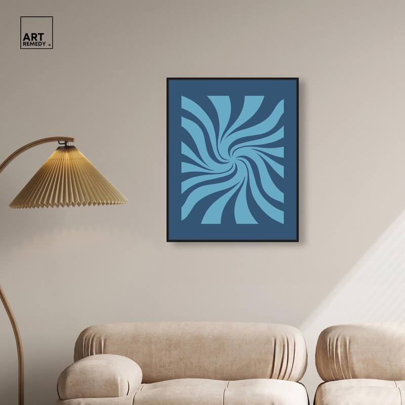 Carnaval Retro Blues Canvas by Art Remedy