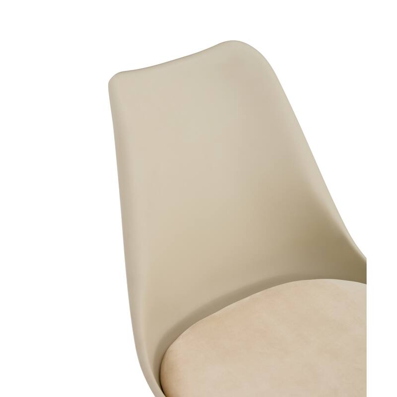 Modern Dining Chairs with Shell Lounge Plastic Seat and Steel Legs Kitchen Chairs Meeting Room Chairs Living Room,Set of 4