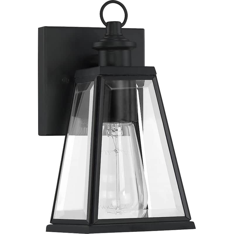 Paxton 1-Light Outdoor Wall Lantern in Matte Black - Matte Black