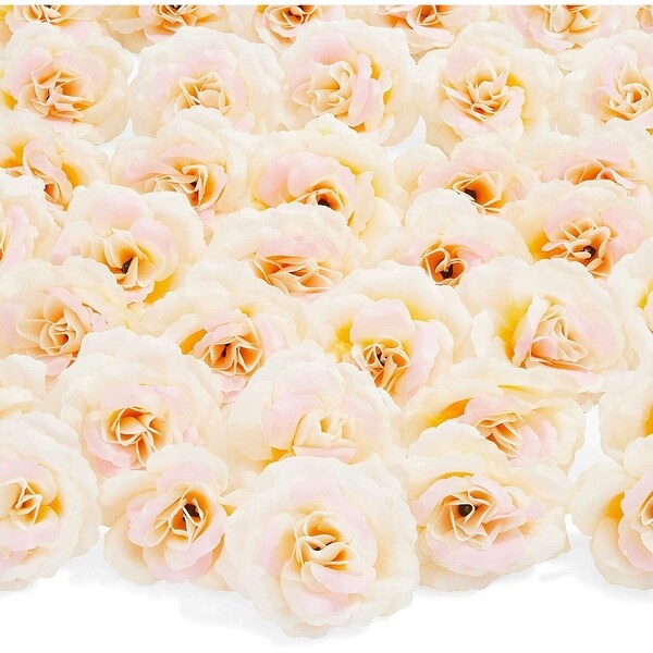 Single 1x Gorgeous Gold Tip Cream Wooden Rose Flower & stem home Decor Wedding 