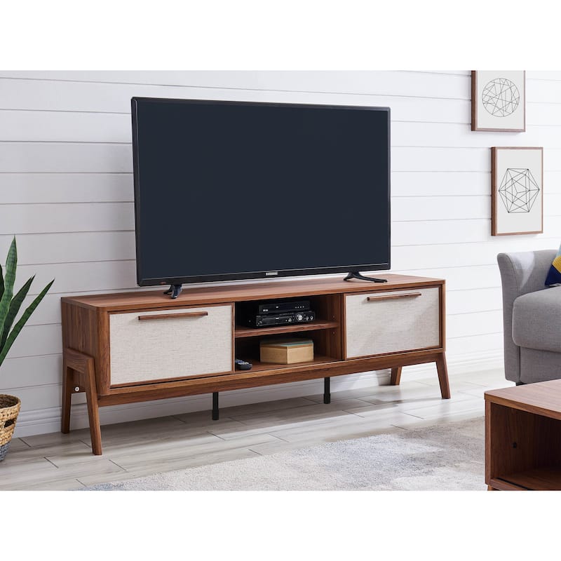 NPD Furniture Heaton 60.5 Inch Low TV Stand with Storage