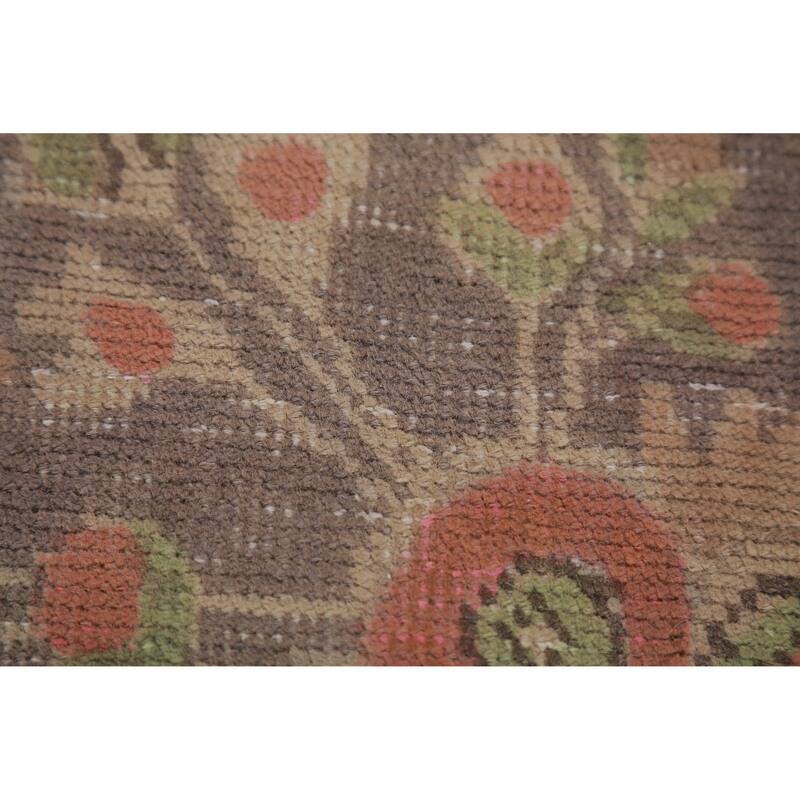 Light Blue Medallion Tabriz Persian Vintage Rug Handmade Wool Carpet - 9'2" x 12'5"