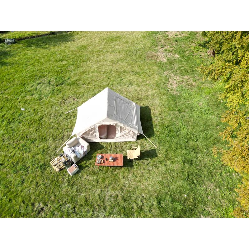 Inflatable Camping Tent Easy Setup 4 Season Glamping Tent with High Performance Inflatable Structure 4-6 Persons