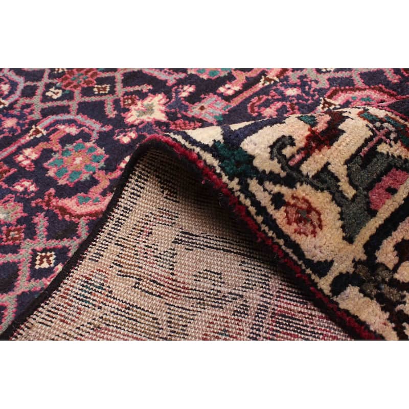 ECARPETGALLERY Hand-knotted Andelz Dark Navy Wool Rug - 3'9 x 9'6