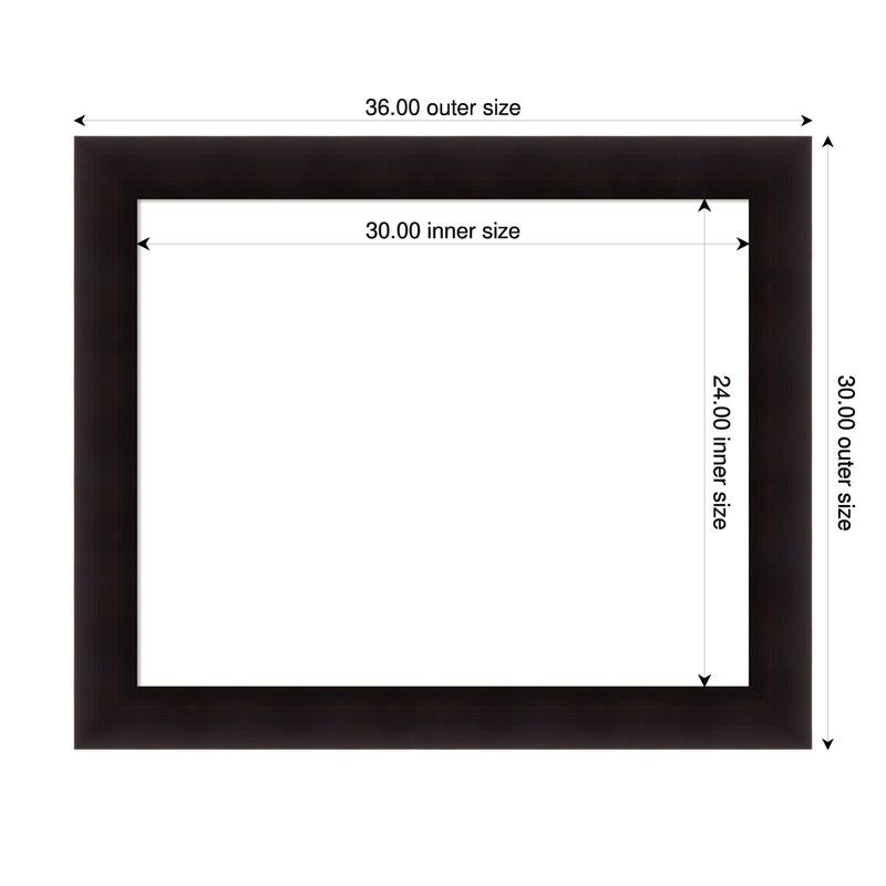 Amanti Art Portico Espresso Framed Dry Erase Magnetic Board - 36 x 30 in