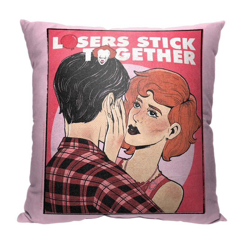 Warner Brothers Horror It Losers Stick Together 18 Inch Throw Pillow