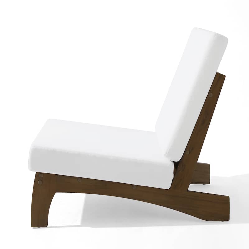 Sectional Wood Furniture 2 Seat Armless Patio Sofa