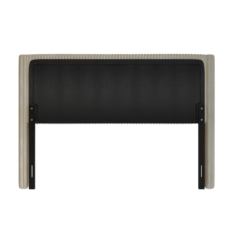 Clayfell Lenox Upholstered Wingback Headboard, Soft Corduroy, Easy to Assemble