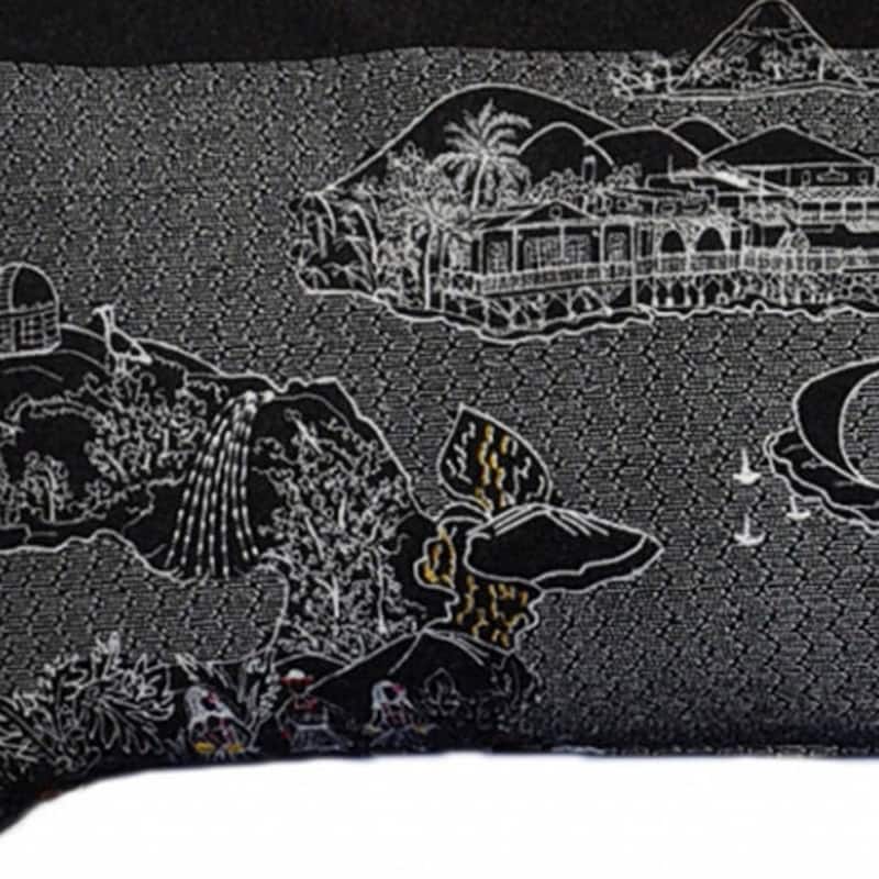 14" X 45" Black Gray and White Hometown Pride Wool Lumbar Throw Pillow