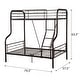 preview thumbnail 6 of 4, Minimalist Design Black Twin Over Full Bunk Bed with Built-in Ladder,Multifunctional Bunk Bed
