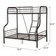 preview thumbnail 6 of 4, Twin Over Full Bunk Bed with Built-in Ladder