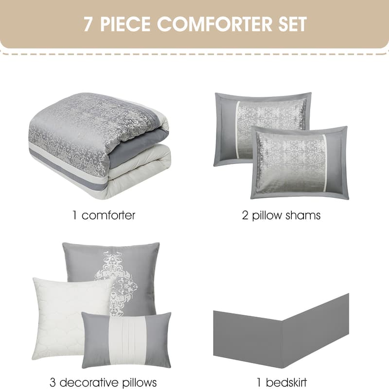 Nanshing Shelly 7 Piece Transitional Comforter Set