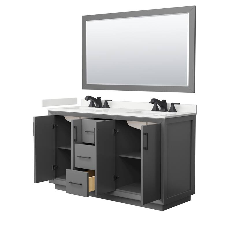 Wyndham Collection WCF414160D-QTZ-US3M58 Strada 60" Free Standing