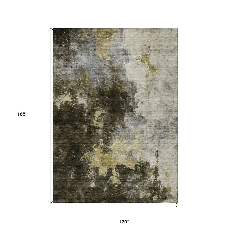 HomeRoots Abstract Transitional Rectangle Outdoor Rug