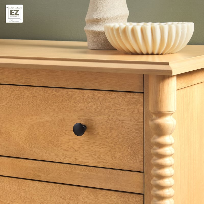 Walker Edison Easy Assembly 6-Drawer Dresser with Wood-Turning Details
