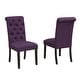 preview thumbnail 16 of 16, Roundhill Furniture Leviton Solid Wood Tufted Dining Chair (Set of 2)