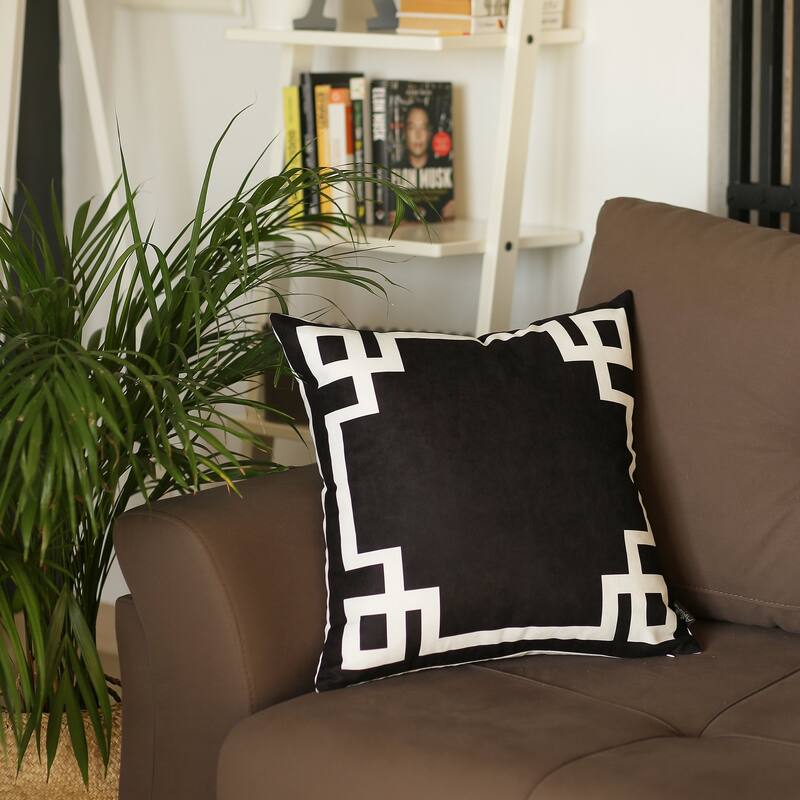 Geometric Greek Key Decorative Throw Pillow Cover
