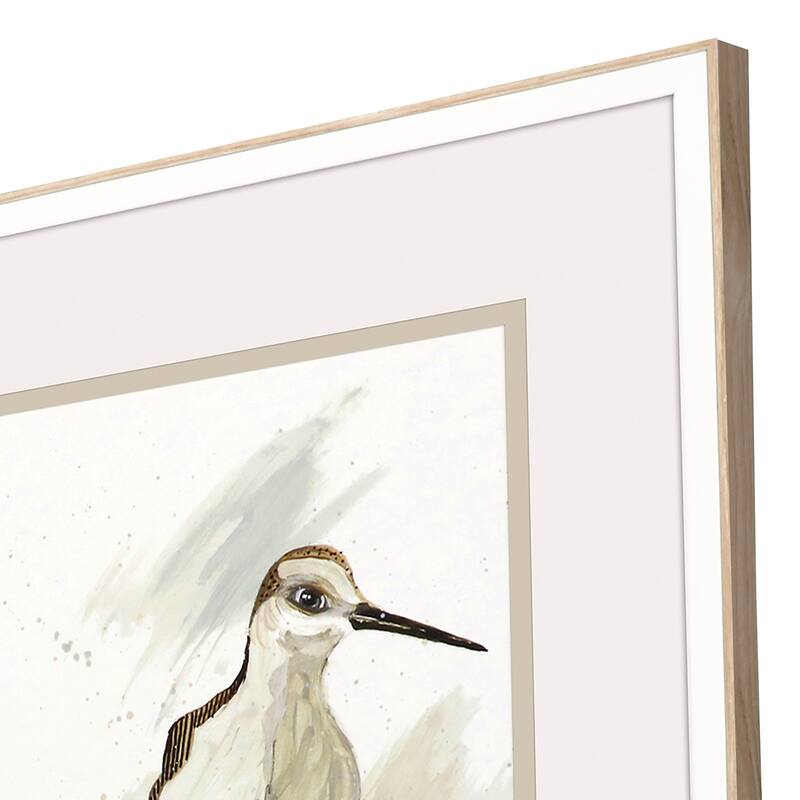 Stilt Birds S/2 Framed Art Under Glass - Brown